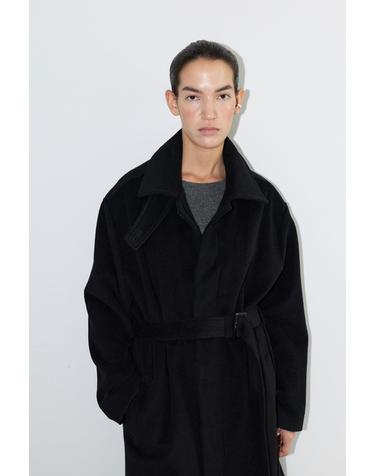 디온즈 [Pre-order] CASHMERE OVERFIT SINGLE COAT [BLACK]