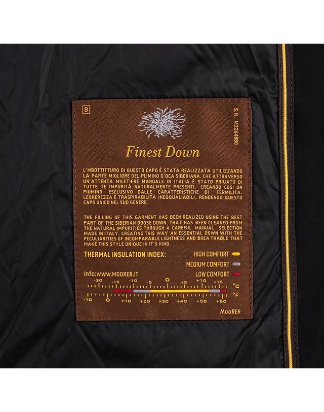 무레르 무레르 LIV-122K-A 리브 여성 후드 구스다운 숏패딩 블루 착용컷