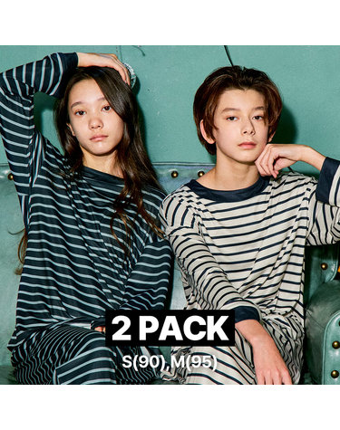 마밤 MSMV 2PACK 알뜰팩 빅사이즈 주니어 잠옷 피치기모 디얼ST 내의 실내복 10COLOR