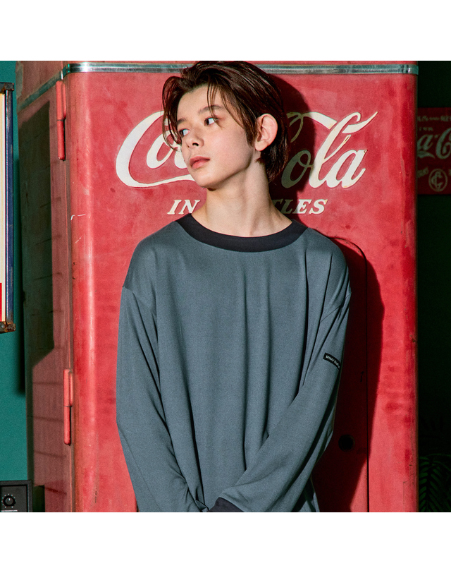 마밤 마밤 MSMV 아동 주니어 잠옷 피치기모 초등학생 내의 키즈 실내복 링거 9부 그린섀도우 착용컷