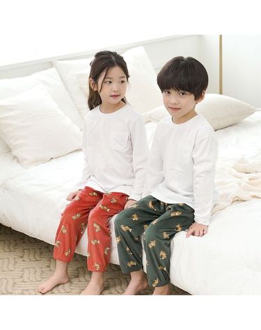 [보리보리] 유아 아동 아기 수면바지 어린이 밍크 극세사 남아 여아 파자마 강아지