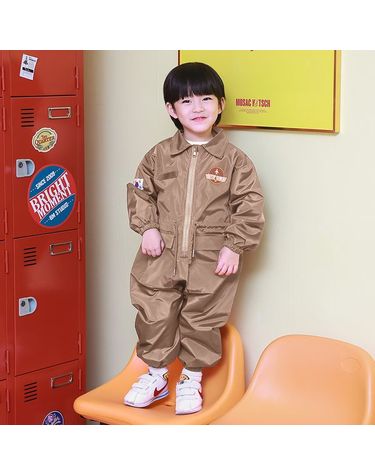 [보리보리] 아동 전신 미술가운 비행사 베이지