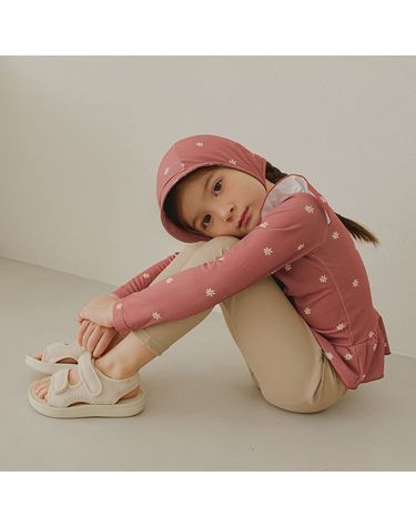 [보리보리] BAY-B 유아 아동 여아 로즈 플라워 래쉬가드+보넷세트