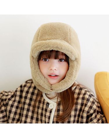 [보리보리] 유아 아동 방한 귀달이모자 소프트 군밤 털모자 4COLOR
