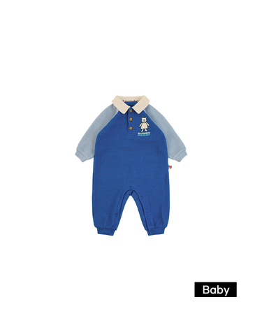 [보리보리] 블루 니트 카라 점프수트 BB63BS25BL