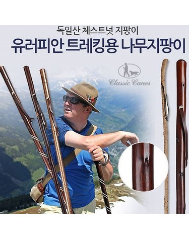 유러피안 등산 트레킹용 나무 지팡이
