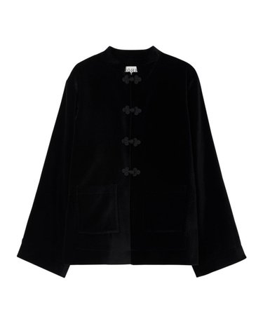[해외직구] 26 FW 로에 ROHE 판코우 버튼업 포켓 패치 벨벳 자켓 블랙