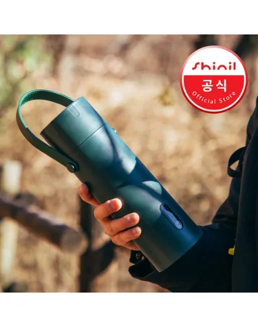 신일 100도 텀블러 휴대용 무선 전기 포트 가열 끓이는 티 분유 커피 차량용 여행용 대용량 스텐 보온_딥그린