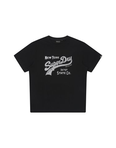 뉴욕 빈티지 로고 티셔츠 블랙 SDUISDP88BLK