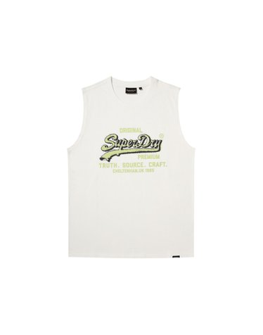 빈티지 로고 슬리브리스 화이트 SDMIVCP62WHT