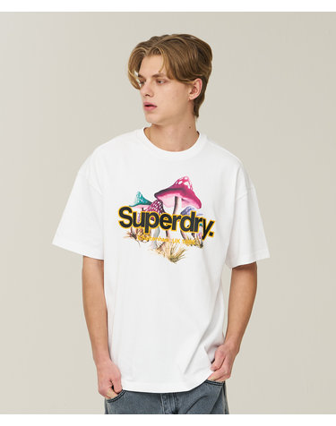 머쉬룸 로고 티셔츠 화이트 SDUISCP61WHT