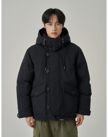 미드 후드 다운 자켓 블랙 SDMJDFP47BLK