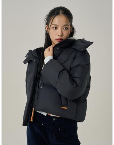 우먼스 후드 다운 푸퍼 블랙 SDFJDFP03BLK