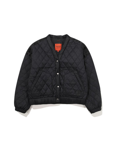 W 퀄티드 숏 패딩 자켓 블랙 SDFJPFO07BLK