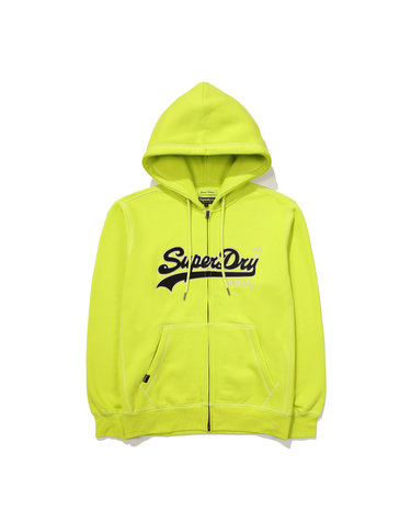 N-PACK 빈티지 2WAY 후드집업 라임 SDUHUFO05LIM