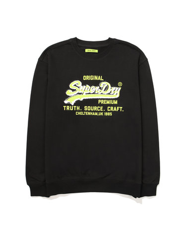 N-PACK 빈티지 로고 맨투맨 블랙 SDUMRYO04BLK