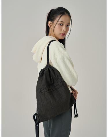 워시드 나일론 스트링백 블랙 SDFGXYQ08BLK