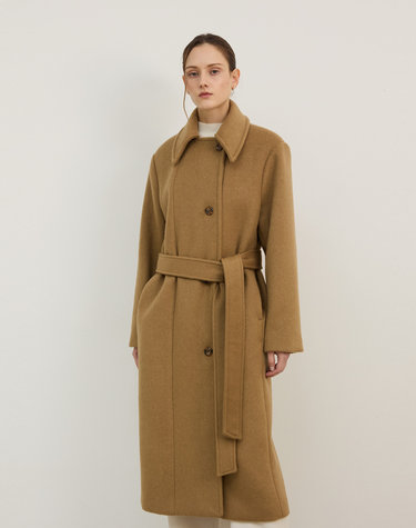 OVERFIT WOOL LONG COAT BEIGE 오버핏 울 롱 코트 라이트 베이지