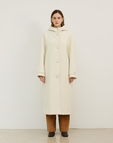지에마르 [44-77]HOOD WOOL LONG COAT 후드 울 롱 코트