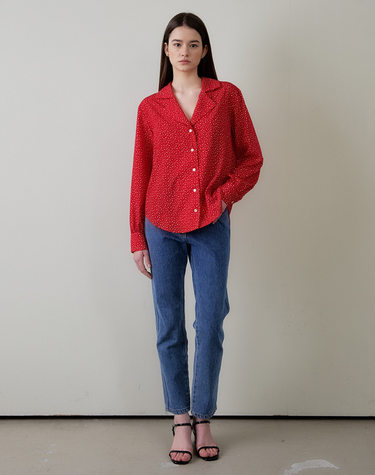 DOT BLOUSE RED 도트 블라우스 레드