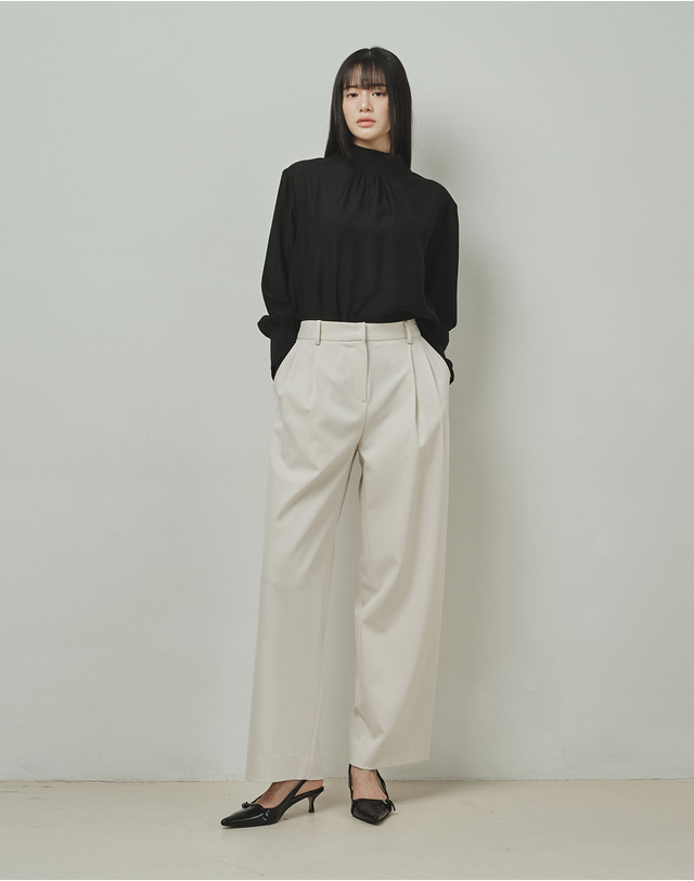 지에마르 [색상추가]투 턱 슬랙스 쓰리컬러 TWO TUCK SLACKS 3COLOR 착용컷
