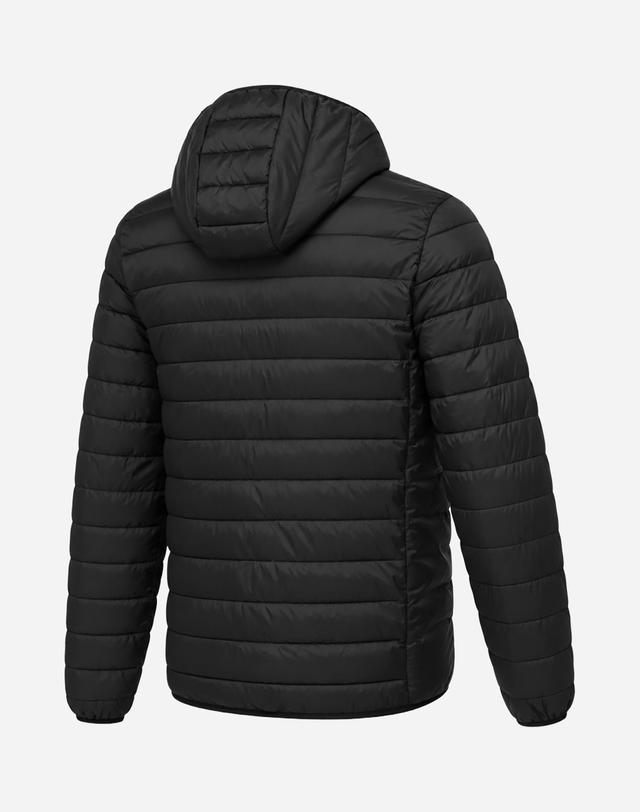 그리너리 그리너리 남성 집업 후드 경량 골프패딩 점퍼 GWMOT1197 BK 착용컷