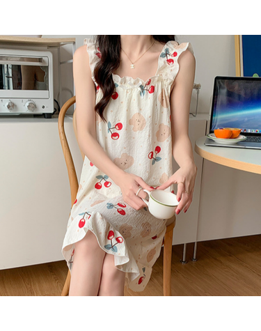 베어러플 원피스 잠옷 홈웨어 파자마