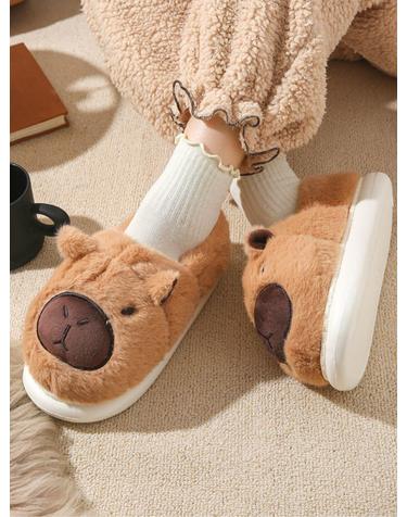 딜라이트홈 카피바라 발목편한 보온 층간소음완화 실내화 슬리퍼