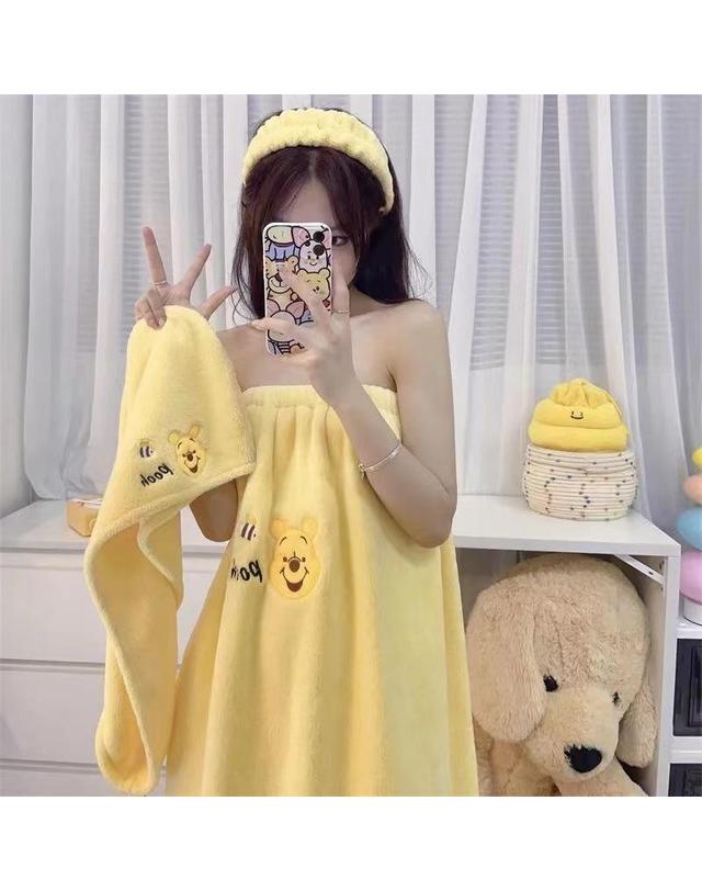 딜라이트홈 벨벳 로브 샤워가운 목욕가운 잠옷3종세트(3colors) 착용컷
