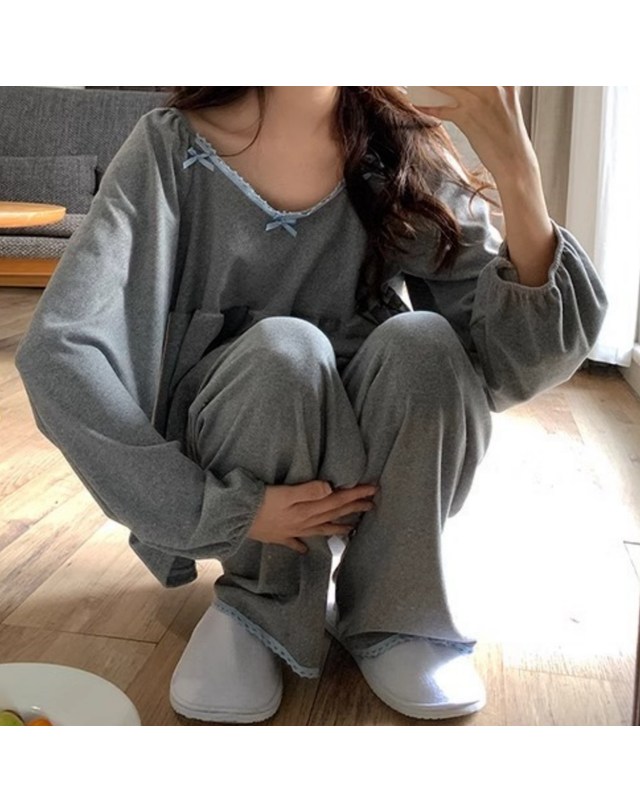 딜라이트홈 그레이데이 잠옷세트 홈웨어 파자마 착용컷