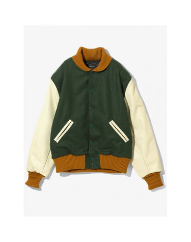 [명품] 라프리마 엔지니어드 가먼츠 바시티 Jacket Olive 울 Melton 자켓 23F1H051 AL003