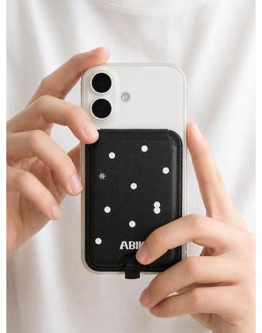 ABIK 맥세이프 월렛 스탠드 카드지갑 거치대 Black Dots