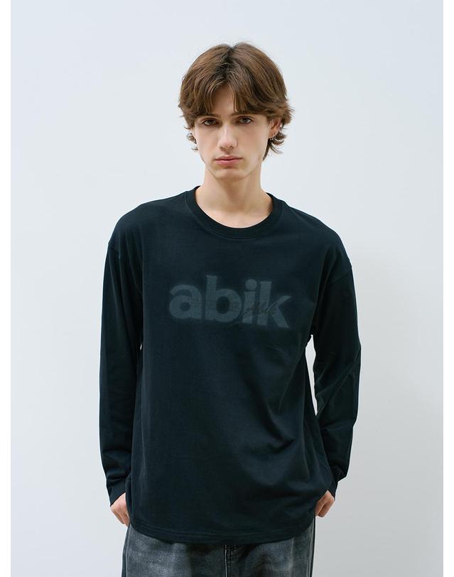 아빅 ABIK 릴렉스 롱 슬리브 티셔츠 블랙 아빅티셔츠 (공용) 착용컷