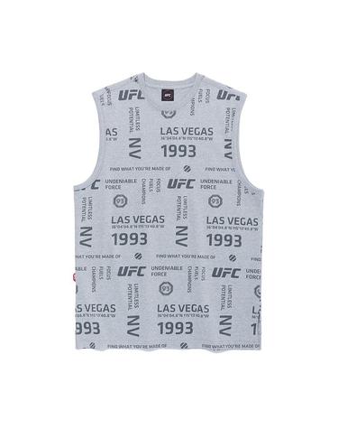 [UFC] 레터링 패턴 슬리브리스 멜란지그레이 U2SLT1101MG
