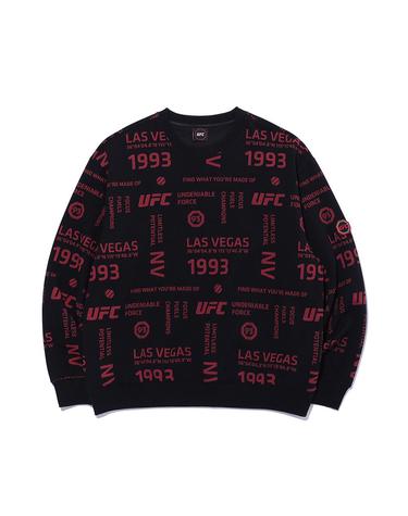 [UFC] 레터링 패턴 맨투맨 블랙 U2SWT1118BK