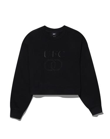 [UFC] 아레나 오버핏 크롭 기모 맨투맨 (W) 블랙 U2SWT4245BK