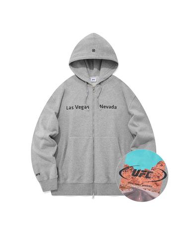 [UFC] 네바다 오버핏 후드 집업 멜란지 그레이 U2HDU1305MG