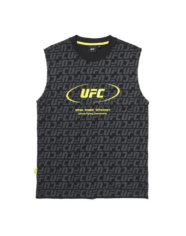 [UFC] 로고 모노그램 레귤러핏 슬리브리스 블랙 U4SLU2303BK