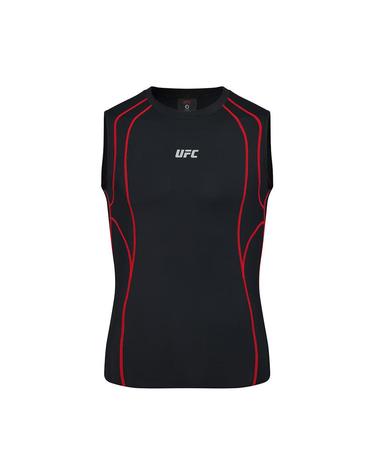 [UFC] 블레이즈+ 머슬핏 슬리브리스 블랙 U4SLV2106BK