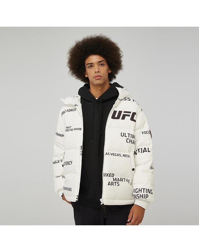유에프씨스포츠 [UFC] 레터링 다운 화이트 U1DJT1103WH 착용컷