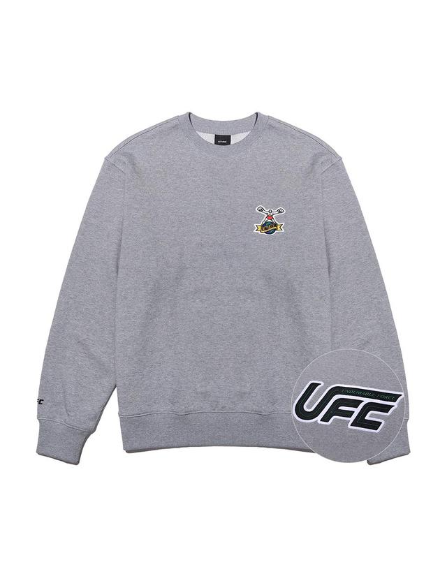 유에프씨스포츠 [UFC] 울티맨 플레이 릴렉스핏 맨투맨 그레이 U3SWT4334MG 착용컷