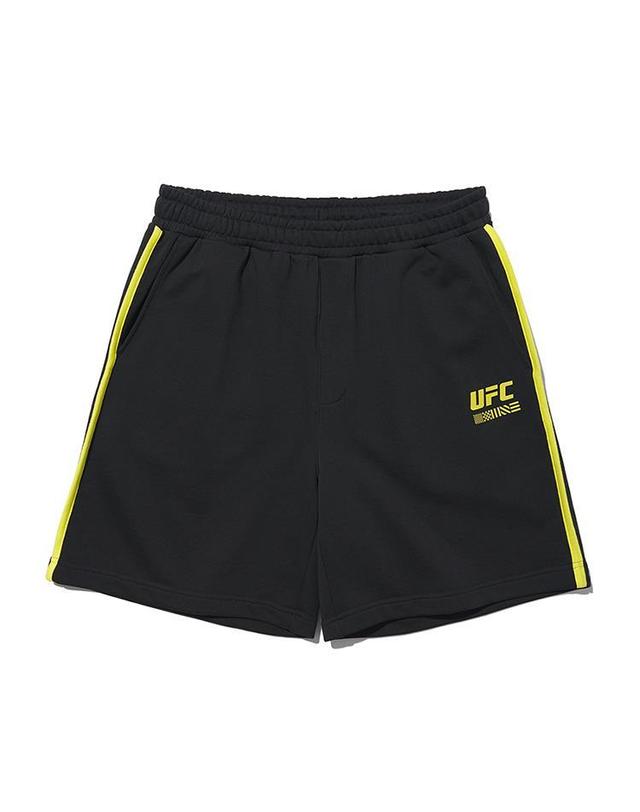 유에프씨스포츠 [UFC] 애시드 워딩 와이드핏 스웻 팬츠 블랙 U2LPU1312BK 착용컷