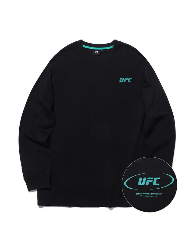 유에프씨스포츠 [UFC] 액티브 릴렉스핏 긴팔 티셔츠 블랙 U2LSU1302BK 착용컷