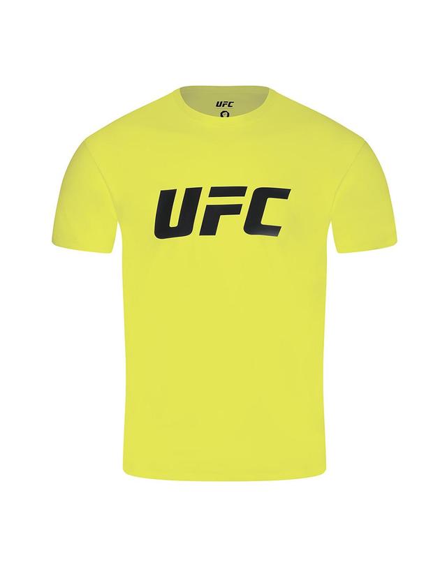 유에프씨스포츠 [UFC] 텐션 빅로고 머슬핏 반팔 티셔츠 네온 옐로우 U4SSU2322NY 착용컷