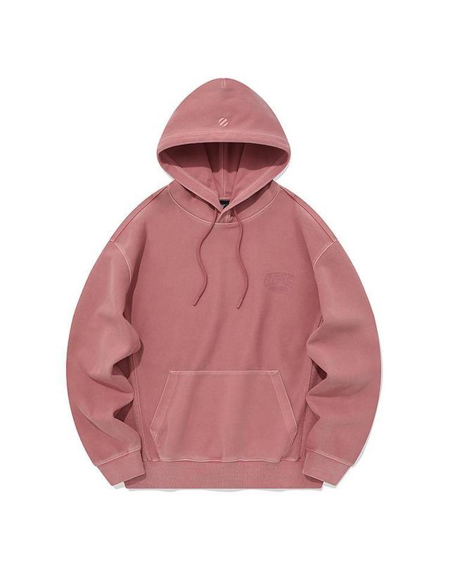 유에프씨스포츠 [UFC] 아치 로고 릴렉스핏 다잉 후드티 더스티로즈핑크 U2HDU3308RP 착용컷