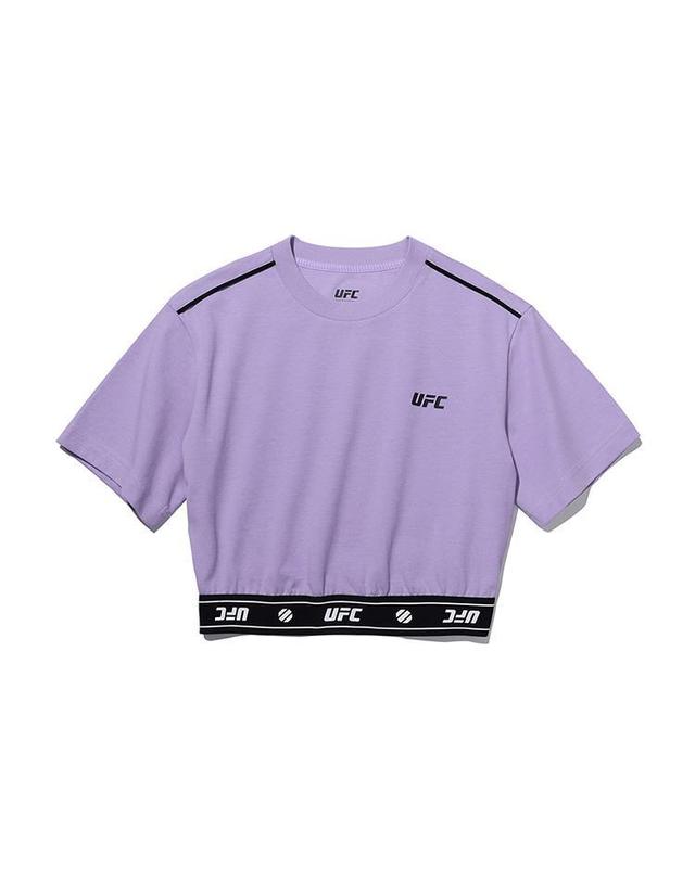 유에프씨스포츠 [UFC] 라인 크롭핏 반팔 티셔츠 (W) 바이올렛 U4SSU2223VI 착용컷