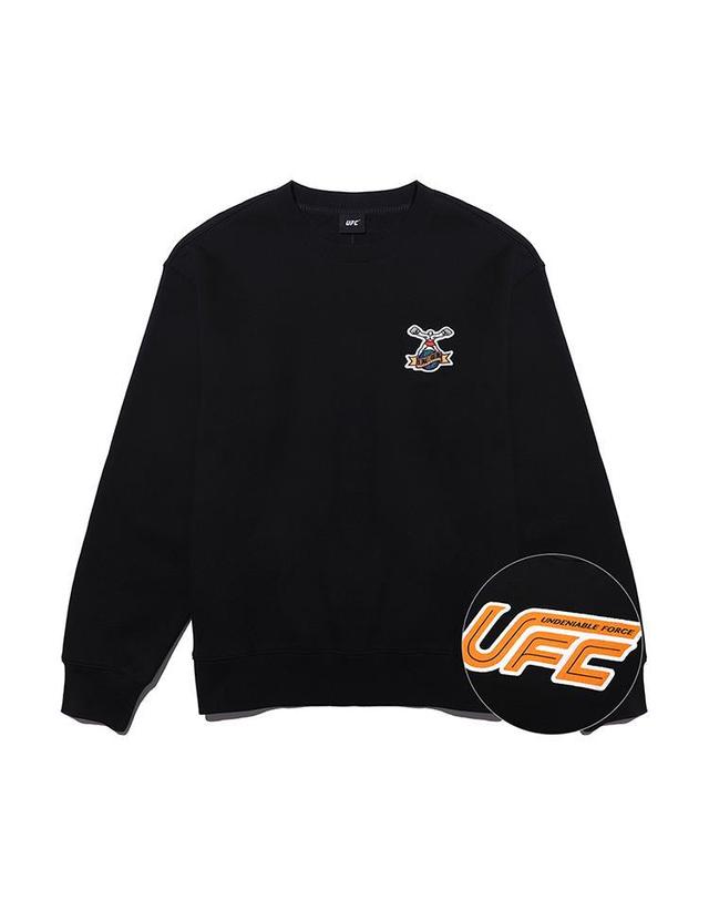 유에프씨스포츠 [UFC] 울티맨 플레이 릴렉스핏 맨투맨 블랙 U3SWT4334BK 착용컷