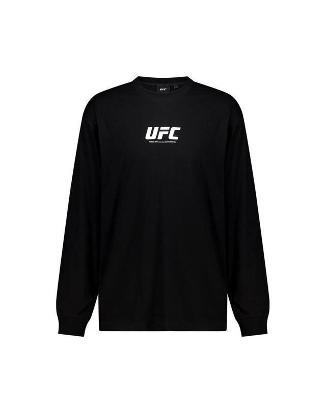 유에프씨스포츠 [UFC] 프라임 릴렉스핏 긴팔 티셔츠 블랙 U2LSV3305BK 착용컷