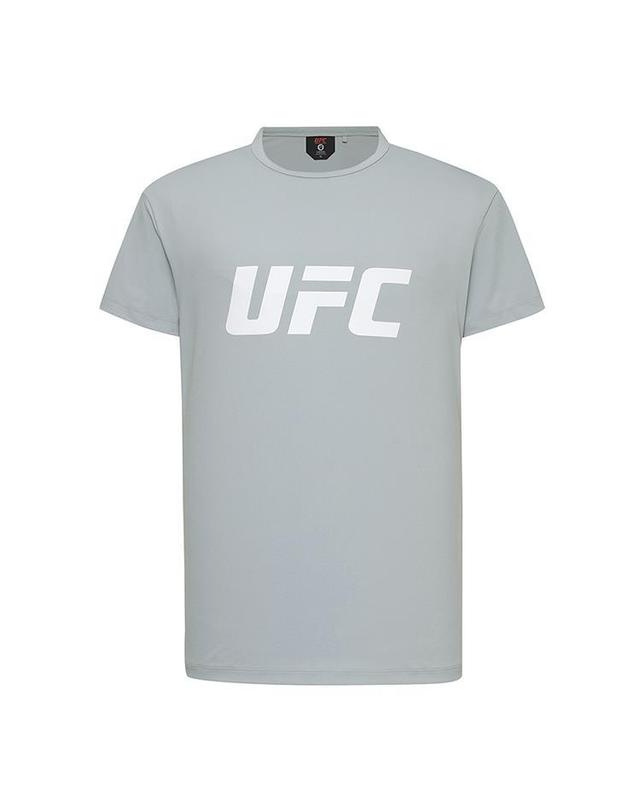 유에프씨스포츠 [UFC] 텐션 빅로고 머슬핏 반팔 티셔츠 그레이 U4SSW2106GR 착용컷
