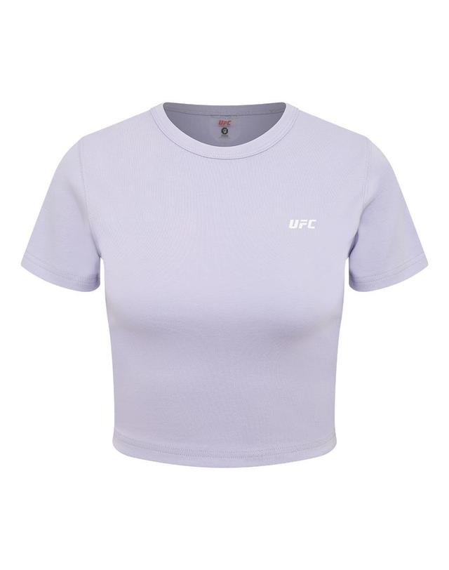 유에프씨스포츠 [UFC] 우먼스 피지컬 크롭핏 반팔 티셔츠 바이올렛 U2SSW2233VI 착용컷